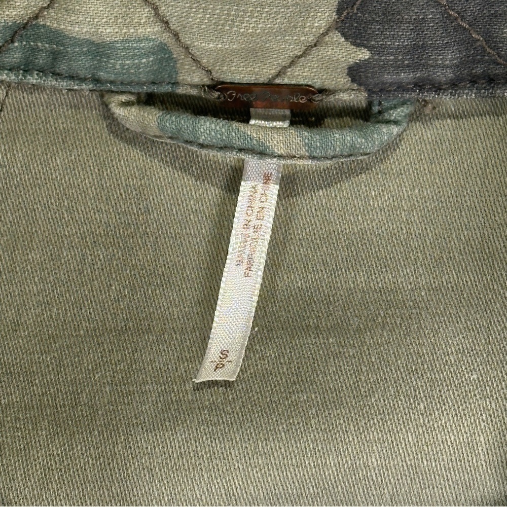 Free People Utility Jacket Not Your Brothers Camo Cotton Small - Picture 4 of 12